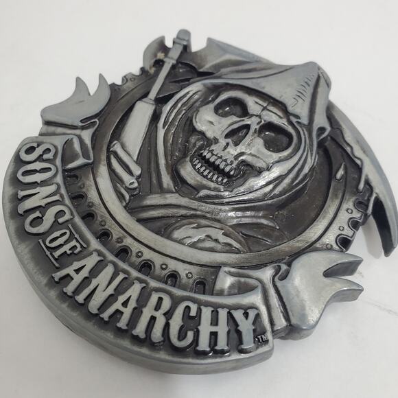 Sons of Anarchy Metal Belt Buckle Fan Gear Motorcycle Biker - Picture 2 of 7